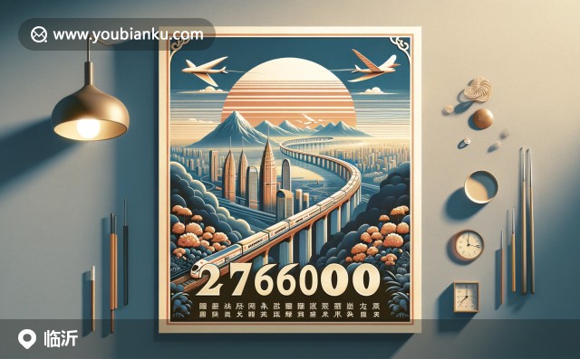 臨沂地區(qū)特色與郵政元素融合，展現(xiàn)豐富的自然和文化遺產(chǎn)，沂蒙山景、煎餅與桃花栩栩如生