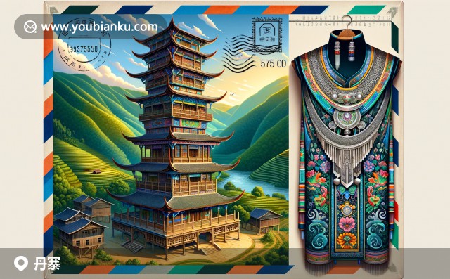 丹寨郵票風(fēng)情：彩繪鼓樓、蠟染藝術(shù)與苗族銀飾的融合