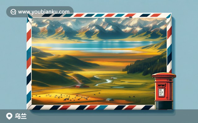 烏蘭縣風(fēng)光：草原雪山下的蒙古包與藏族風(fēng)情，配以特色郵遞元素817100