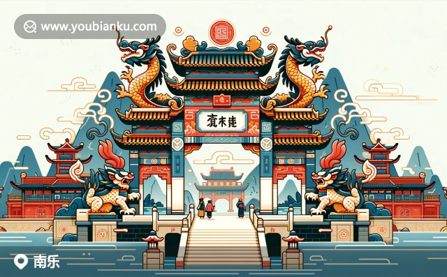 航空信封插畫：展現(xiàn)南樂縣龍門石窟、特色美食與鄉(xiāng)村風(fēng)光的現(xiàn)代藝術(shù)呈現(xiàn)