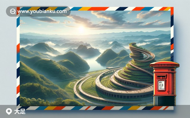 重慶市大足縣插圖：精美石刻、辣椒面與南山風(fēng)光的融合