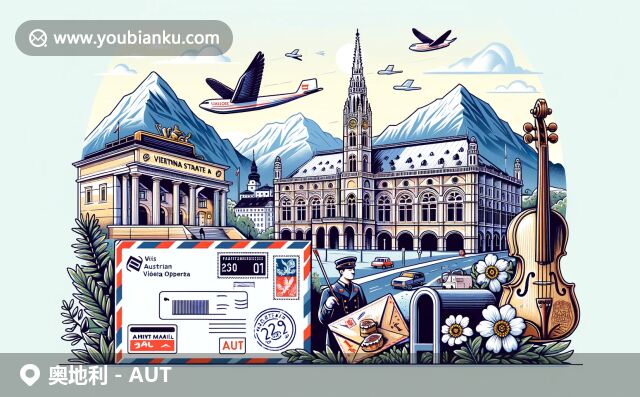 奧地利文化與郵政編碼網(wǎng)頁特色完美融合，展現(xiàn)維也納國家歌劇院、阿爾卑斯山和奧地利特色細節(jié)