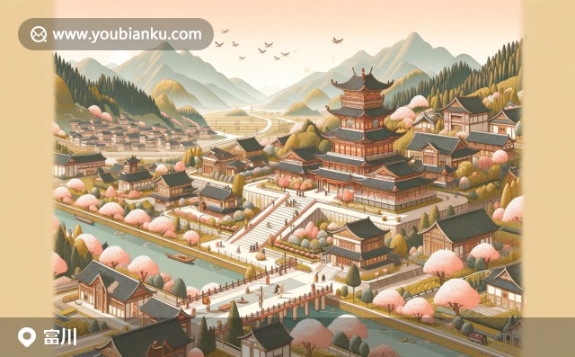 創(chuàng)意插畫：富川瑤族風(fēng)情與郵政編碼542700的明信片，展現(xiàn)富川風(fēng)光與郵政服務(wù)連續(xù)性