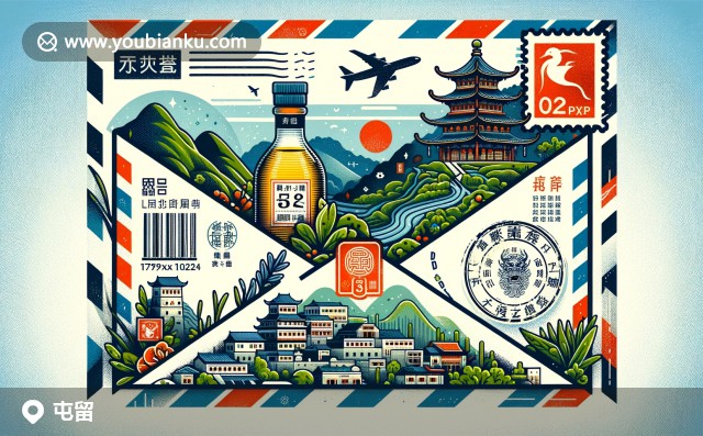 屯留縣郵票與風景：綠色自然、陳醋標志與玉皇廟的歷史韻味