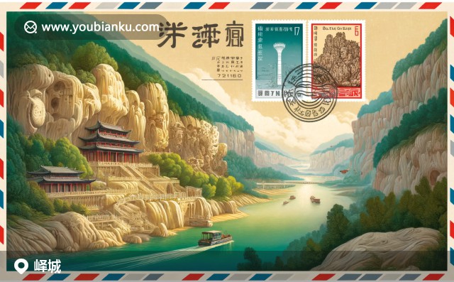棗莊嶧城區(qū)郵票插圖：嶧山，鄒魯古城，魯菜及郵政編碼277300
