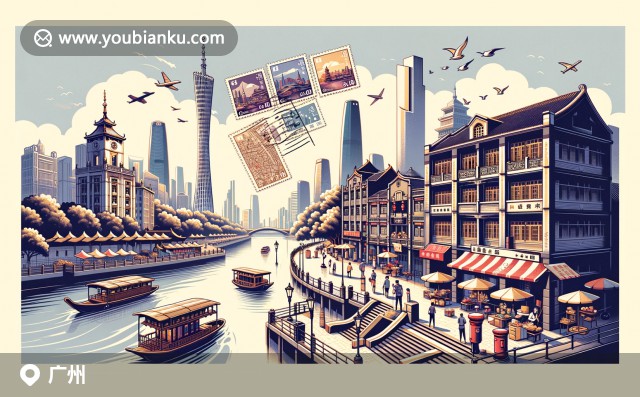 廣州現(xiàn)代與傳統(tǒng)文化的完美結(jié)合，夜晚粵劇表演者透露獨(dú)特魅力，廣州塔璀璨燈光成焦點(diǎn)