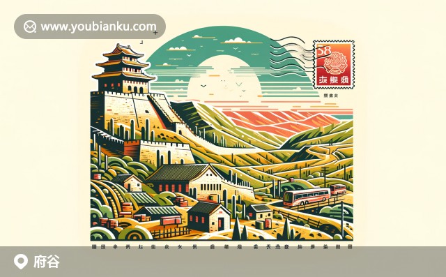 府谷縣特色明信片，文化郵票與719400郵政編碼郵戳的航空信封設(shè)計