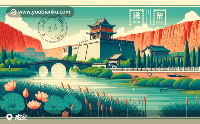 插圖展示河北省邯鄲市成安縣：歷史文化遺產(chǎn)、著名成安小米與綠色背景，郵編056700與特色郵戳