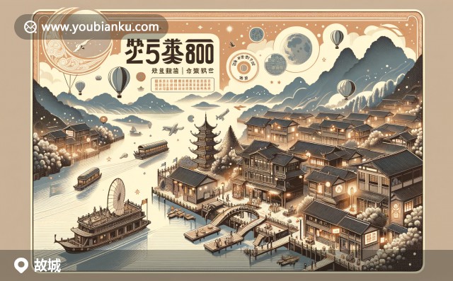 河北省衡水市故城縣的城堡、特產與農業(yè)景觀郵票郵戳藝術圖，郵政編碼253800的創(chuàng)意展現(xiàn)