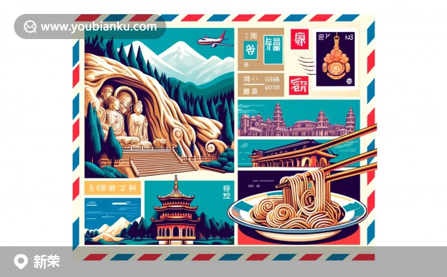 山西省大同市新榮區(qū)云岡石窟現(xiàn)代藝術(shù)郵票插圖