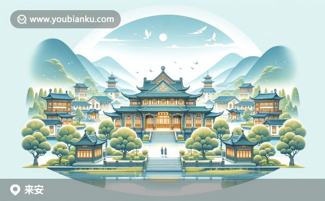 來安縣239200郵戳郵筒郵車插畫明信片，展示寧靜美景與郵政文化