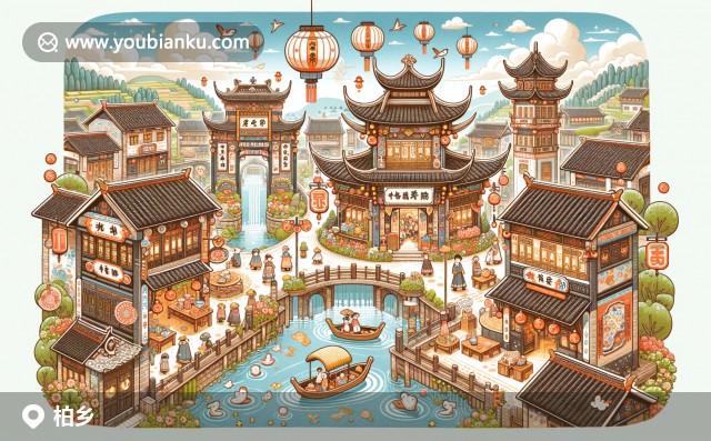 河北省邢臺(tái)市柏鄉(xiāng)縣全景：古建筑群、誘人美食與郵票主題航空信封