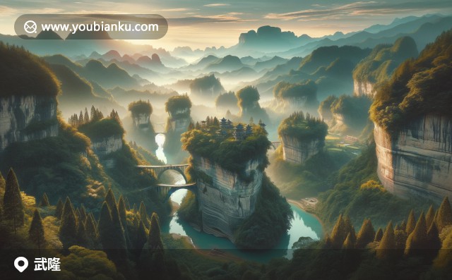 重慶武隆郵政插畫 - 天坑、仙女山郵票與喀斯特地貌的視覺盛宴