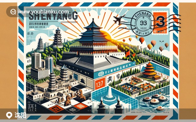 沈陽故宮與棋盤山、溫泉的絕美融合，共現(xiàn)郵政元素展現(xiàn)城市風貌