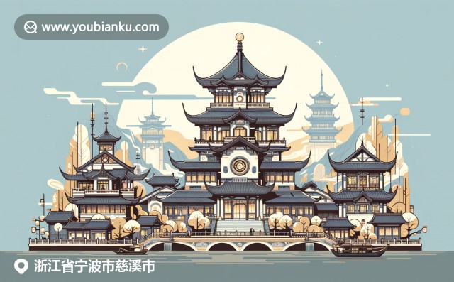 浙江慈溪市融合自然風(fēng)光與地標(biāo)建筑，展示特色美食及文化元素
