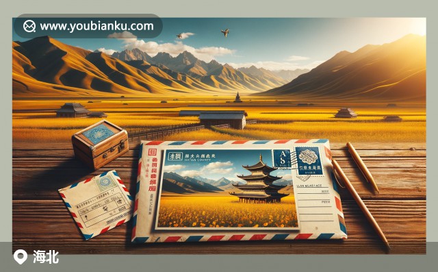 海北藏族自治州的自然與文化融合，展現(xiàn)黃金油菜花田、祁連山草原和阿柔大寺