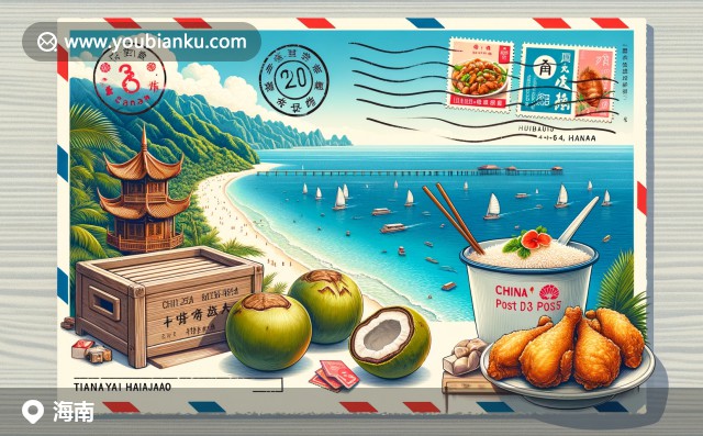 烏海市海南區(qū)特色插畫(huà)：黃河、蒙古包、烏海湖與郵政元素的完美融合，顯示016000郵編地區(qū)