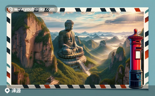 保定淶源明信片：白石山、大佛及特產(chǎn)核桃 - 郵政編碼074300