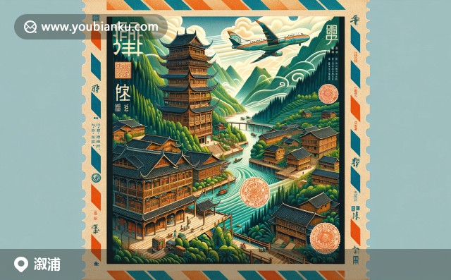 溆浦特色郵封：芙蓉樓、侗族村落與米粉，展現(xiàn)懷化市的文化與自然美景