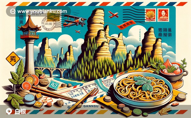 白銀縣寬幅明信片 - 郵箱、郵車與風(fēng)景郵戳的藝術(shù)呈現(xiàn)，捕捉地方文化與郵政精神