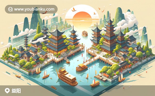 湖南益陽郵政元素與地方特色完美融合，描繪安化茶文化、資水河景觀和益陽擂茶