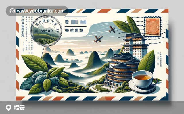 福安市風光：雄偉太姥山，白茶文化與特色土樓 - 明信片設計，郵編355000