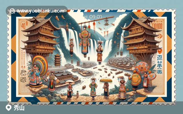 重慶秀山：吊腳樓、武陵山脈與土家苗族風(fēng)情航空信封