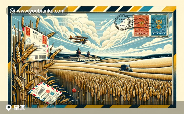 肇源縣農(nóng)耕文化：廣闊的麥田與郵戳166500的航空郵件