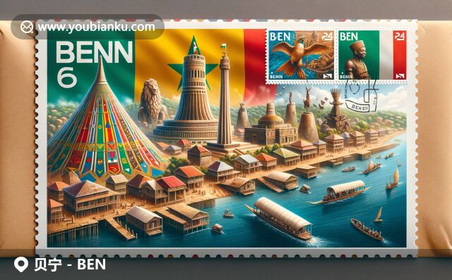 貝寧文化與郵政傳統(tǒng)完美融合，展現(xiàn)國旗色彩、皇宮建筑和野生動物雕塑