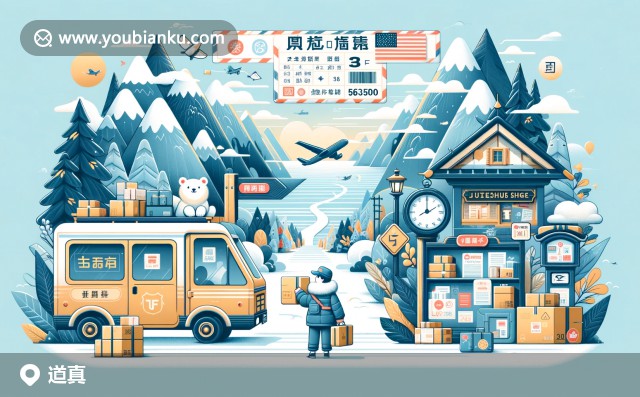 道真仡佬族苗族自治縣郵票與特色景觀：仡佬族服飾、苗族銀飾、山水郵戳、郵政編碼563500與苗族建筑