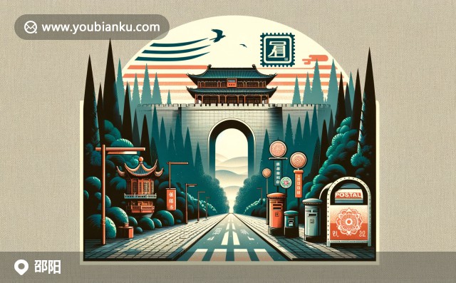 南山牧場的寧靜，冬閣金牡丹的絢麗，以及邵陽地標(biāo)郵票郵戳的細(xì)節(jié)特寫，揭示邵陽獨(dú)特的自然與文化風(fēng)貌