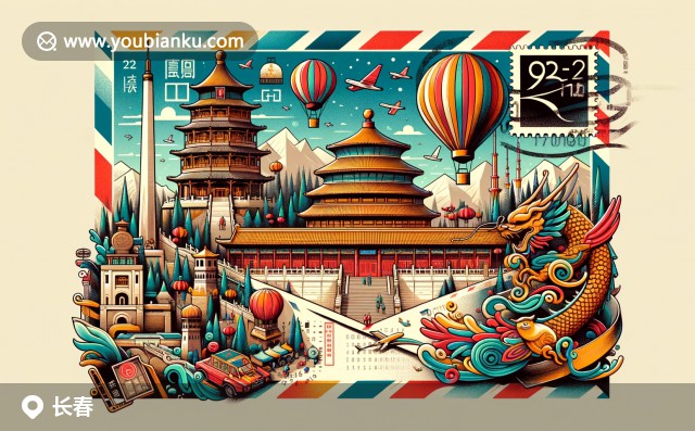 長(zhǎng)春傳統(tǒng)與現(xiàn)代完美結(jié)合，展現(xiàn)偽滿洲國(guó)皇宮、凈月潭國(guó)家森林公園和冰雪雕塑節(jié)，蘊(yùn)含豐富城市文化