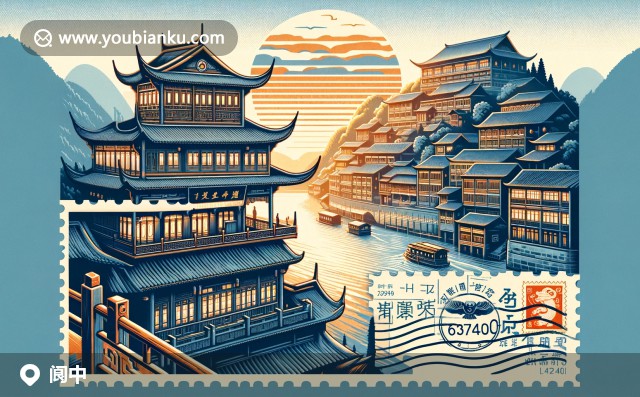 傳統(tǒng)與現(xiàn)代交融的閬中風(fēng)光：張飛廟、四合院與嘉陵江在郵票藝術(shù)中的展現(xiàn)