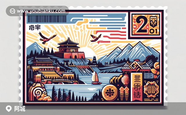 哈爾濱阿城區(qū)風(fēng)景明信片：郵票、古北水鎮(zhèn)、果戈里大街與烤冷面、哈爾濱紅腸