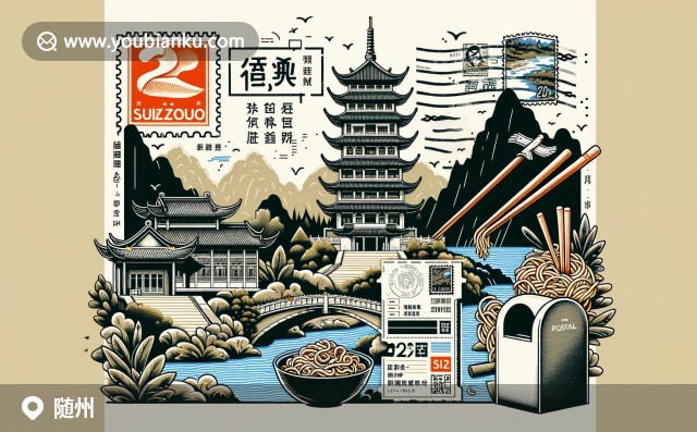 隨州自然與郵政元素完美融合，展現(xiàn)炎帝神農故里、大洪山等地標景點與郵政文化
