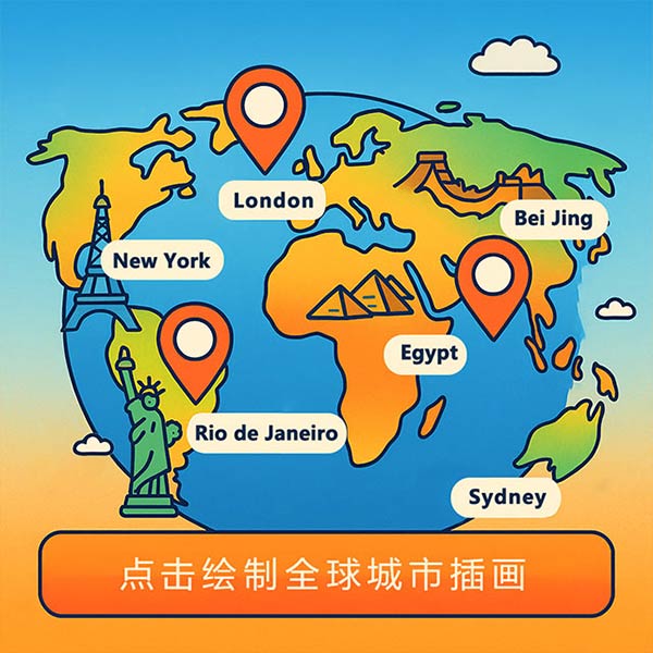 全球地址位置圖片繪圖